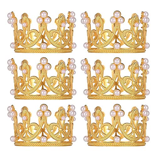 Herklotzn 6pcs Mini Gold Kuchen Dekoration Kleine Glasperlen Für Cupcakes Kleine Kuchen Für Kleine Cupcakes Für Hochzeit Geburtstag von Herklotzn