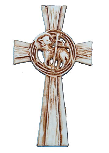 Kreuz mit Osterlamm Wachsdekor von Herlikofer
