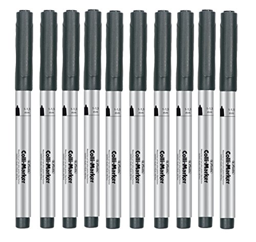 10 Herlitz Permanentmarker "Colli Marker" /Farbe: schwarz / rund 1-1,5mm von Herlitz