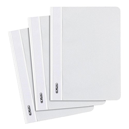 10 Herlitz Schnellhefter / DIN A5 / PP / Farbe: weiß von Herlitz