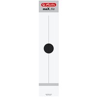 10 herlitz Ordneretiketten maX.file weiß für 7,0 cm Rückenbreite von Herlitz