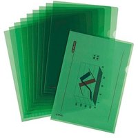 10 herlitz Sichthüllen Aktenhülle DIN A4 grün genarbt 0,19 mm von Herlitz