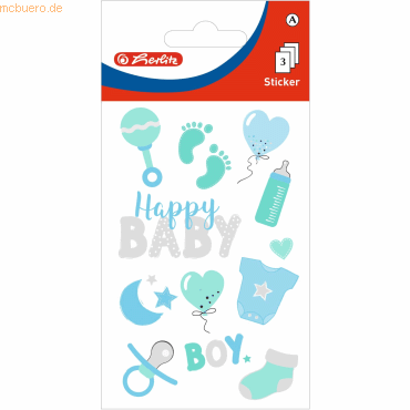 10 x Herlitz Deko-Sticker Motiv 21 selbstklebend Baby Boy VE=3 Blatt von Herlitz