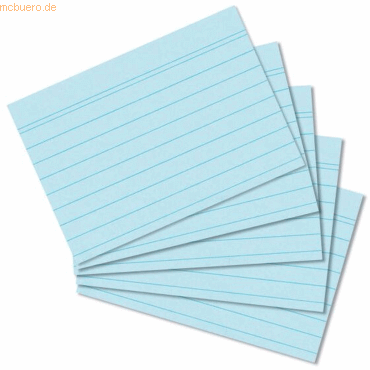 10 x Herlitz Karteikarten A8 liniert blau VE=100 Stück 10 x Herlitz Karteikarten A8 liniert blau VE=100 Stück von Herlitz