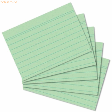 10 x Herlitz Karteikarten A8 liniert grün VE=100 Stück 10 x Herlitz Karteikarten A8 liniert grün VE=100 Stück von Herlitz