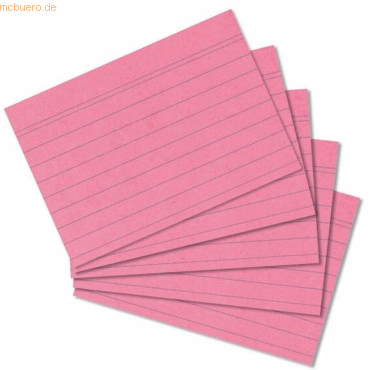 10 x Herlitz Karteikarten A8 liniert rosa VE=100 Stück 10 x Herlitz Karteikarten A8 liniert rosa VE=100 Stück von Herlitz