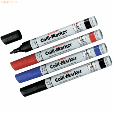 10 x Herlitz Permanentmarker 1-4mm 4 Farben VE=4 Stück von Herlitz