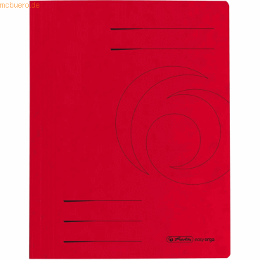 10 x Herlitz Schnellhefter A4 Karton rot von Herlitz