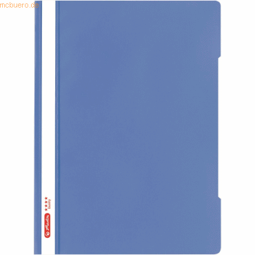 10 x Herlitz Schnellhefter A4 PP 'Quality' Baltic Blue von Herlitz