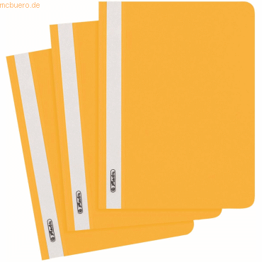 10 x Herlitz Schnellhefter A5 PP gelb von Herlitz