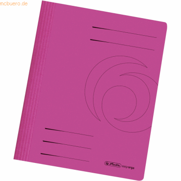 10 x Herlitz Schnellhefter Karton gefaltet pink intensiv von Herlitz