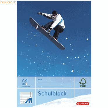 Herlitz Schulblock A4 Lineatur 27 von Herlitz