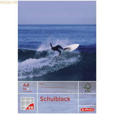 Herlitz Schulblock A4 Lineatur 28 von Herlitz