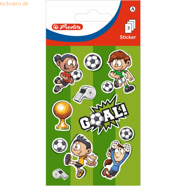 10 x Herlitz Sticker-Etikett Junge Motiv 1 3 Stück Fußball von Herlitz