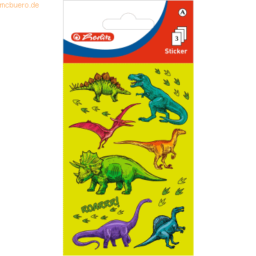 10 x Herlitz Sticker-Etikett Junge Motiv 2 3 Stück Dino von Herlitz