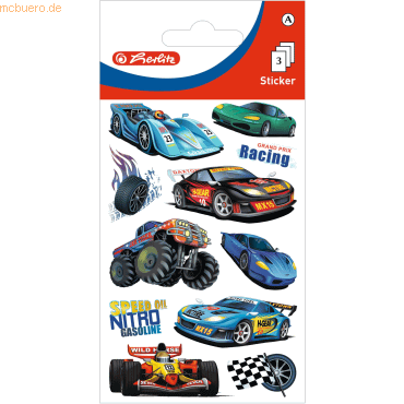 10 x Herlitz Sticker-Etikett Junge Motiv 3 3 Stück Cars von Herlitz