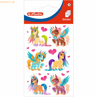 10 x Herlitz Sticker-Etikett Mädchen Motiv 3 3 Stück Einhorn von Herlitz