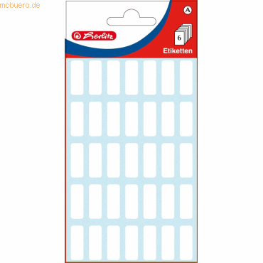 10 x Herlitz Vielzwecketiketten 8x20mm weiß VE=240 Stück von Herlitz