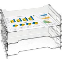 3 herlitz Briefablagen transparent von Herlitz