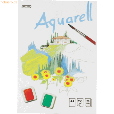 3 x Herlitz Aquarellblock A4 20 Blatt 150g/qm von Herlitz