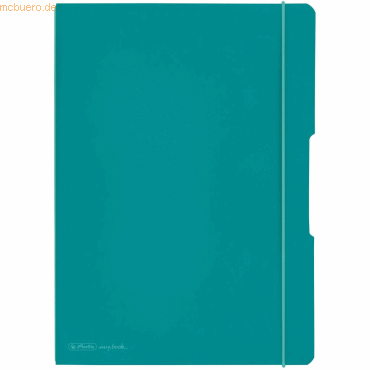 Herlitz Notizheft Flex PP A4 liniert/kariert Caribbean Turquoise 2x40 von Herlitz