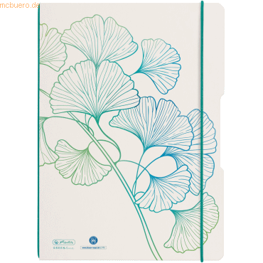 Herlitz Notizheft Greenline A4 kariert + liniert (27/28) 2x40 Blatt Gi von Herlitz