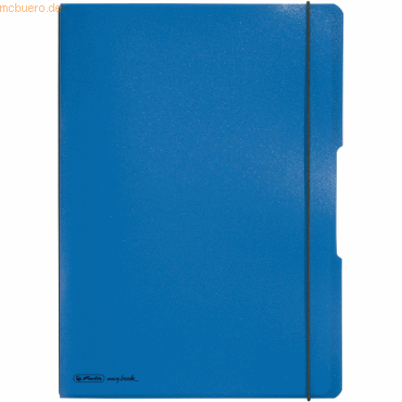 Herlitz Notizheft my.book flex PP A4 2x40 Blatt liniert/kariert blau von Herlitz