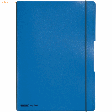Herlitz Notizheft my.book flex PP A4 2x40 Blatt liniert/kariert blau Herlitz Notizheft my.book flex PP A4 2x40 Blatt liniert/kariert blau von Herlitz
