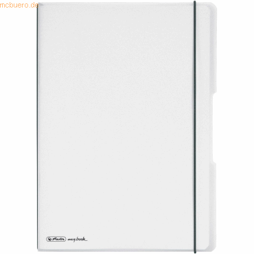 Herlitz Notizheft my.book flex PP A4 2x40 Blatt liniert/kariert transp von Herlitz