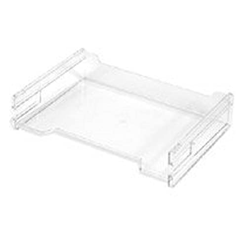 Herlitz 3er Set - Herlitz 1610393 Ablagekorb A4 quer, transparent und stapelbar von Herlitz