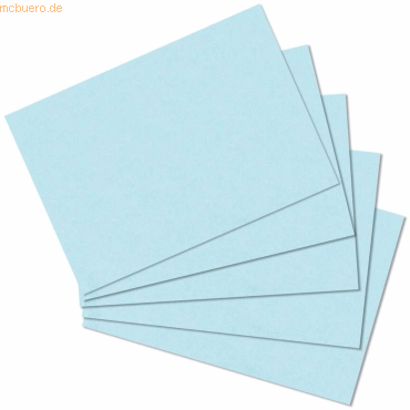 4 x Herlitz Karteikarten A5 blanko blau VE=100 Stück von Herlitz