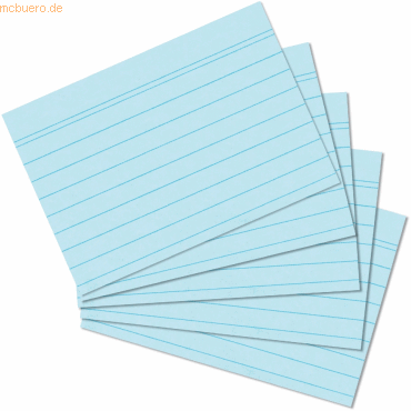 4 x Herlitz Karteikarten A5 liniert blau VE=100 Stück 4 x Herlitz Karteikarten A5 liniert blau VE=100 Stück von Herlitz