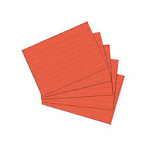 400 herlitz Karteikarten Din A5 orange liniert (4x 100 Stück) von Herlitz
