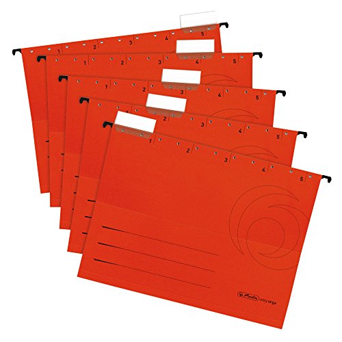 5 Herlitz Hängemappen / DIN A4 / Kraftkarton 230g/m² / Farbe: rot 5 Herlitz Hängemappen / DIN A4 / Kraftkarton 230g/m² / Farbe: rot von Herlitz