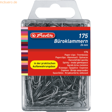 5 x Herlitz Büroklammern 26mm VE=175 Stück 5 x Herlitz Büroklammern 26mm VE=175 Stück von Herlitz