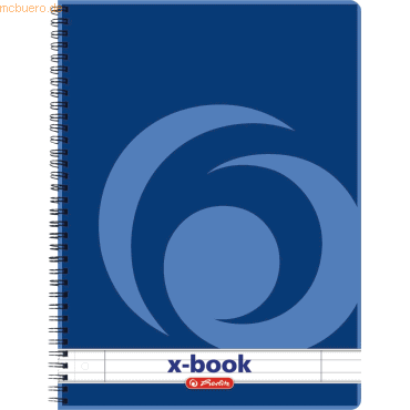 5 x Herlitz Kollegblock A4 70g/qm Rand rechts und links liniert VE=80 von Herlitz