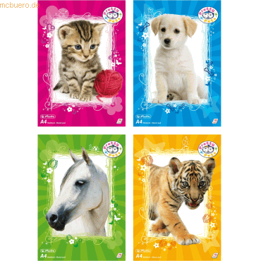 5 x Herlitz Malblock A4 75 Blatt 70g/qm Pretty Pets von Herlitz