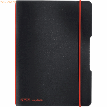 Herlitz Notizheft my.book flex PP A5 40 Blatt kariert schwarz Herlitz Notizheft my.book flex PP A5 40 Blatt kariert schwarz von Herlitz