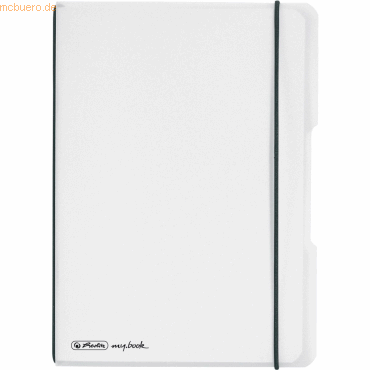 5 x Herlitz Notizheft my.book flex PP A5 40 Blatt kariert transparent von Herlitz