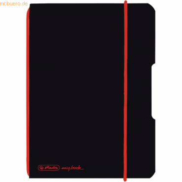 5 x Herlitz Notizheft my.book flex PP A6 40 Blatt kariert schwarz 5 x Herlitz Notizheft my.book flex PP A6 40 Blatt kariert schwarz von Herlitz