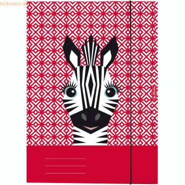 Herlitz Sammelmappe A4 Karton 350 g/qm Cute Animals Zebra von Herlitz