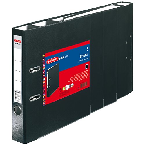 5er Sparpackung Herlitz 9942616 Ordner maX.file protect A4 5cm schwarz, PP-Kunststoffbezug/Papier hellgr.besch. 5er Packung 5er Sparpackung Herlitz 9942616 Ordner maX.file protect A4 5cm schwarz, PP-Kunststoffbezug/Papier hellgr.besch. 5er Packung von Herlitz