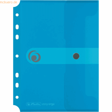 6 x Herlitz Dokumententasche A5 PP zum Abheften transparent blau to go 6 x Herlitz Dokumententasche A5 PP zum Abheften transparent blau to go von Herlitz