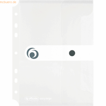 6 x Herlitz Dokumententasche A5 PP zum Abheften transparent to go von Herlitz