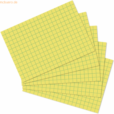 Herlitz Karteikarten A6 kariert gelb VE=100 Stück Herlitz Karteikarten A6 kariert gelb VE=100 Stück von Herlitz