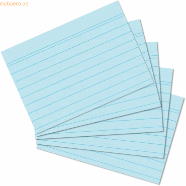 6 x Herlitz Karteikarten A6 liniert blau VE=100 Stück 6 x Herlitz Karteikarten A6 liniert blau VE=100 Stück von Herlitz