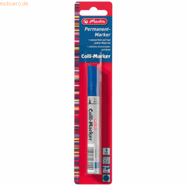 6 x Herlitz Permanentmarker 1-4mm blau von Herlitz