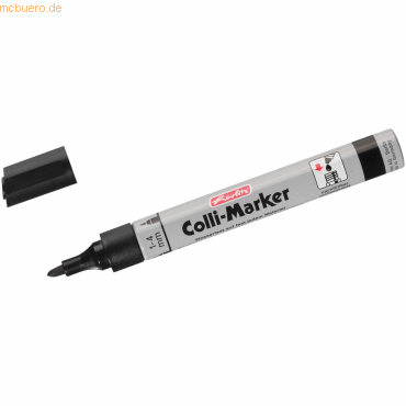 6 x Herlitz Permanentmarker 1-4mm schwarz VE=10 Stück von Herlitz