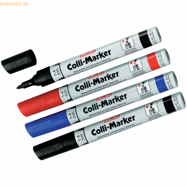 6 x Herlitz Permanentmarker 1-4mm sortiert VE=5 Stück von Herlitz