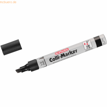 6 x Herlitz Permanentmarker 1-5mm schwarz VE=10 Stück von Herlitz